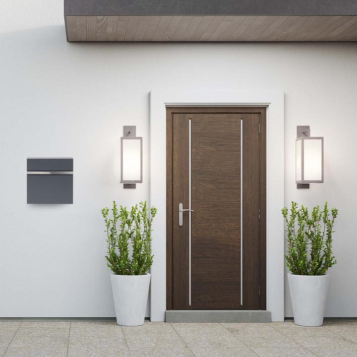 Produktbild Wiltec Briefkasten V50 Anthrazit Edelstahl 370x105x370mm pulverbeschichtet Wand