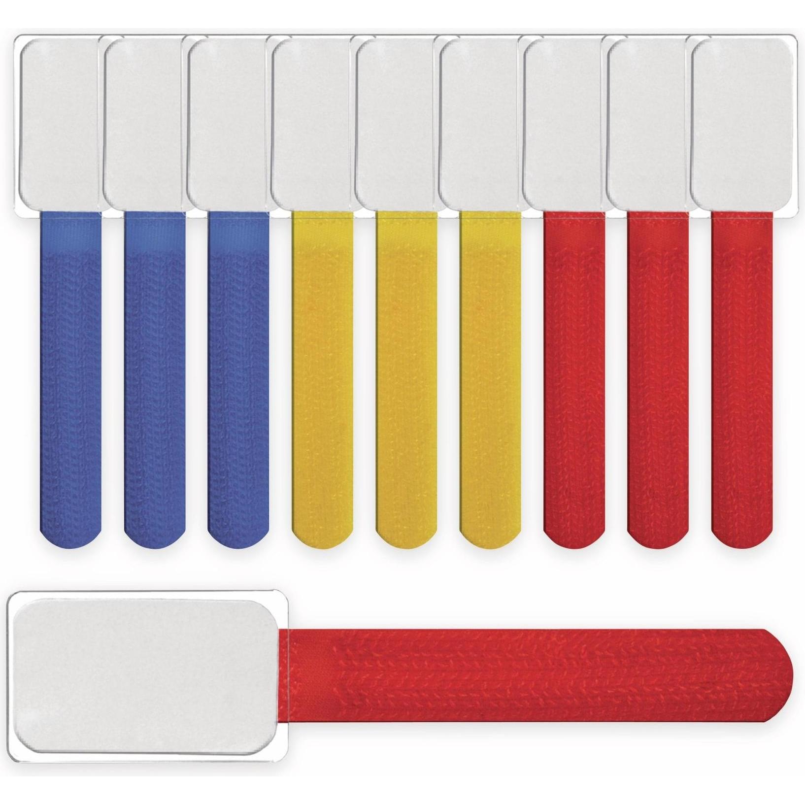 Label-the-cable, Kabelbinder, kleine Klettbinder mit Etikette (Klettkabelbinder, 90 mm, 10 Stk.)