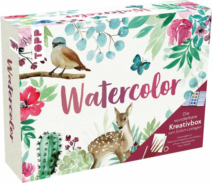 Image du produit Topp Watercolor - La merveilleuse boîte créative. Avec livre d'instructions et matériel