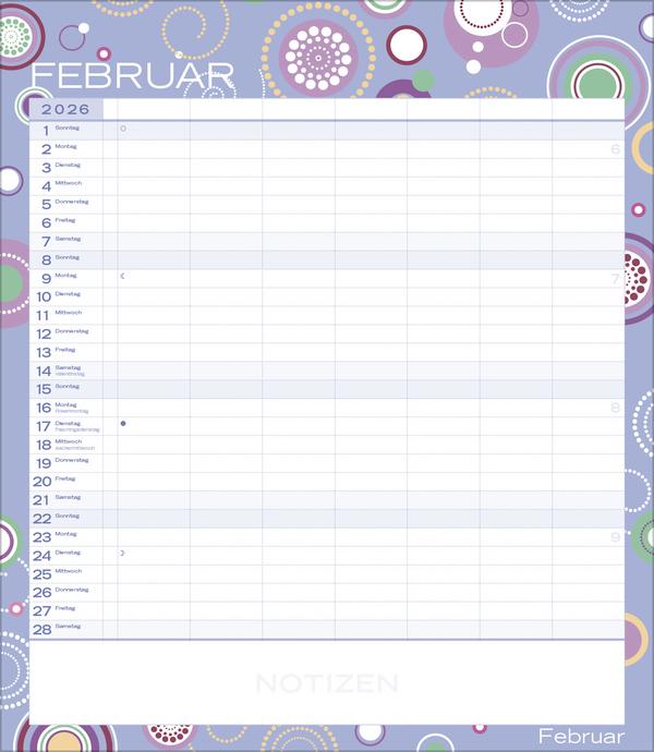 Produktbild Familienplaner Multiplaner Colour your time 40x47cm