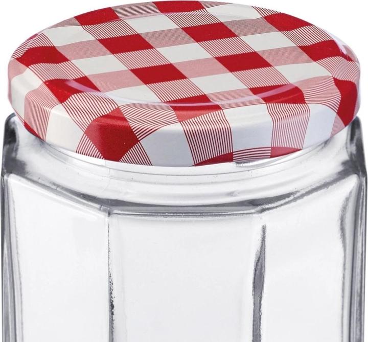 Actual product image Westmark Set of 6 288ml 6 corner glasses, w. heart decor lid, 63 mm (6 pcs., 0.29 l)