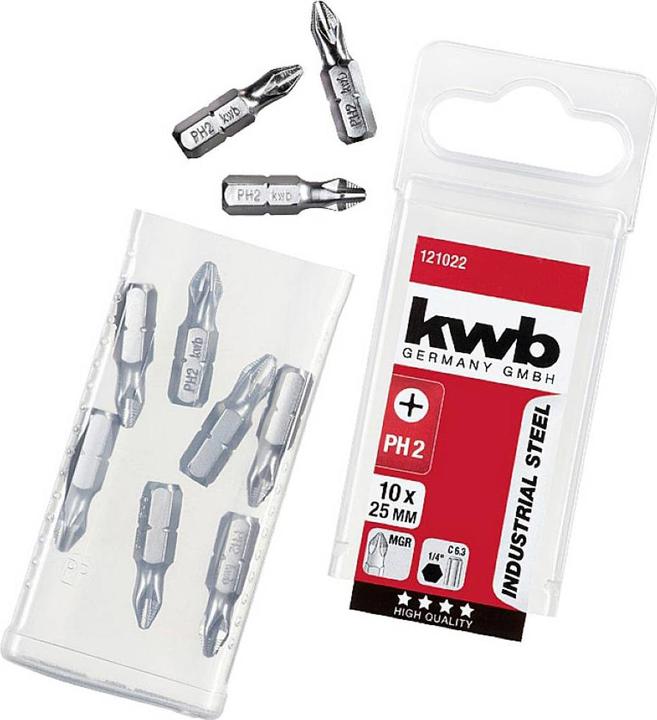 Produktbild kwb Industrial 1/4" PH 2, 10 Stk.