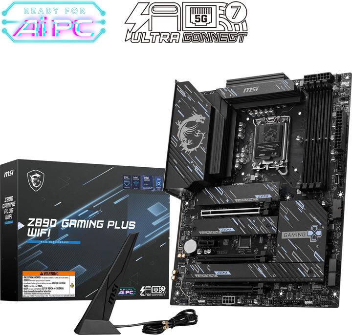 Image du produit MSI Z890 GAMING PLUS WIFI (LGA 1851, Intel Z890, ATX)