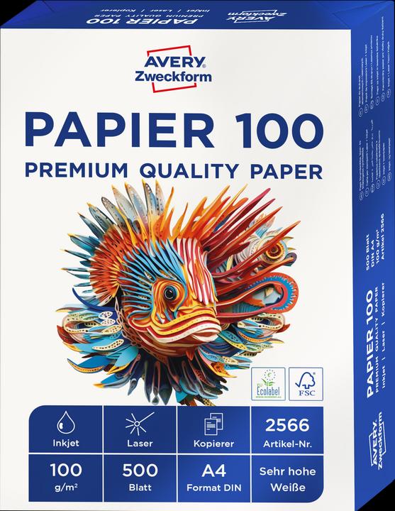 Produktbild Avery Inkjet-Papier (100 g/m², 500 x, A4)