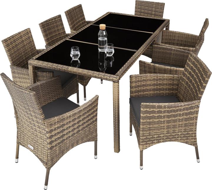 tectake Rattan Sitzgruppe Valencia