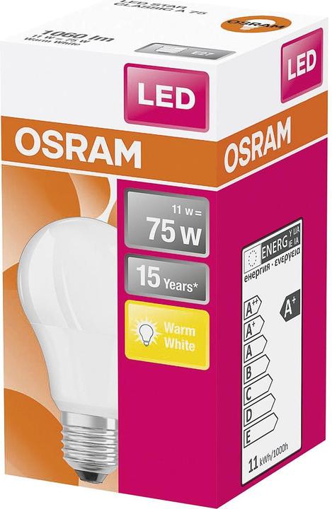 Produktbild Osram Led Star Classic A (E27, 11 W, 1055 lm, 1 x, F)