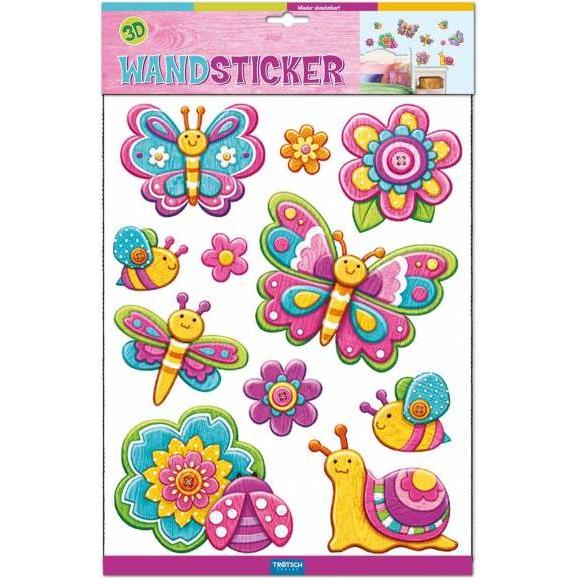 Magni, Wandtattoo, Wandsticker Schmetterling Holzdesign