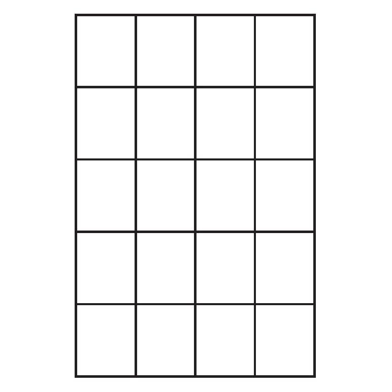 Sorex, Etiketten, A4 Etiketten 45,2 x 54,8 mm weiss (100 Blatt)