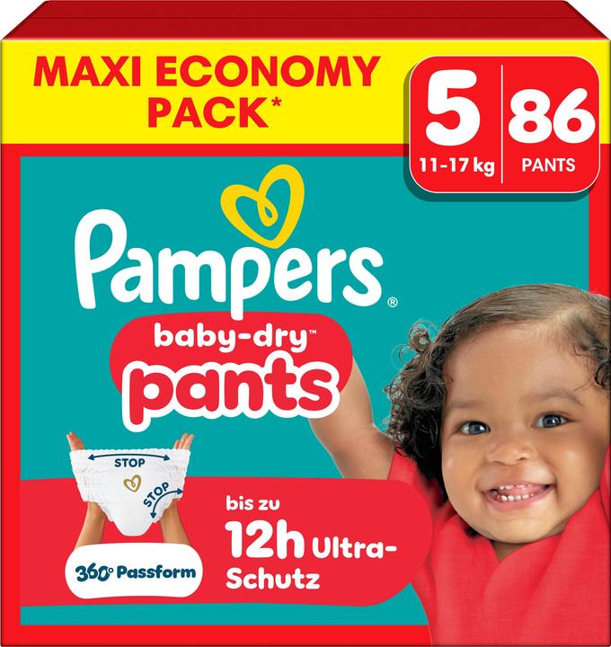 Actual product image Pampers Baby-Dry Pants (Size 5, Monthly box, 86 pcs.)