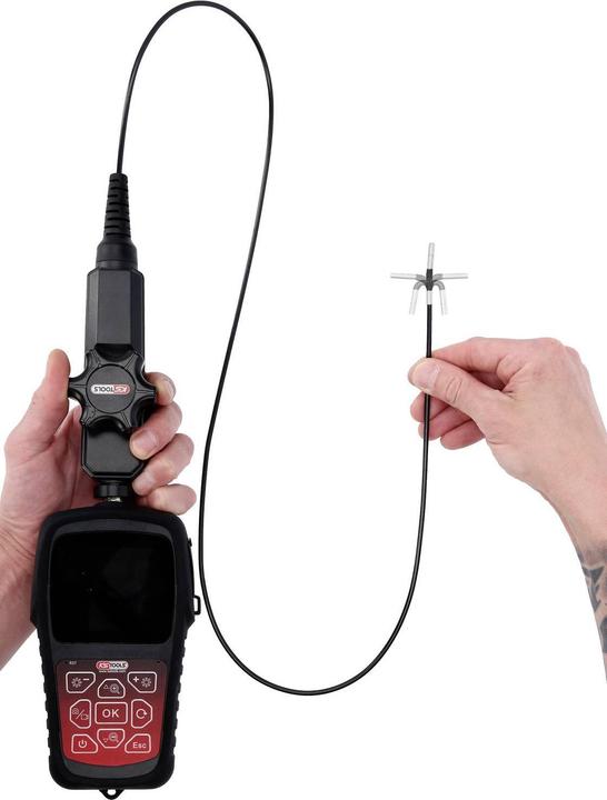 Image du produit KS Tools Kit vidéoscope HD avec sonde frontale HD Ø 3.9 mm 180° et 0°, gaine flexible en PVC, 3 pièces