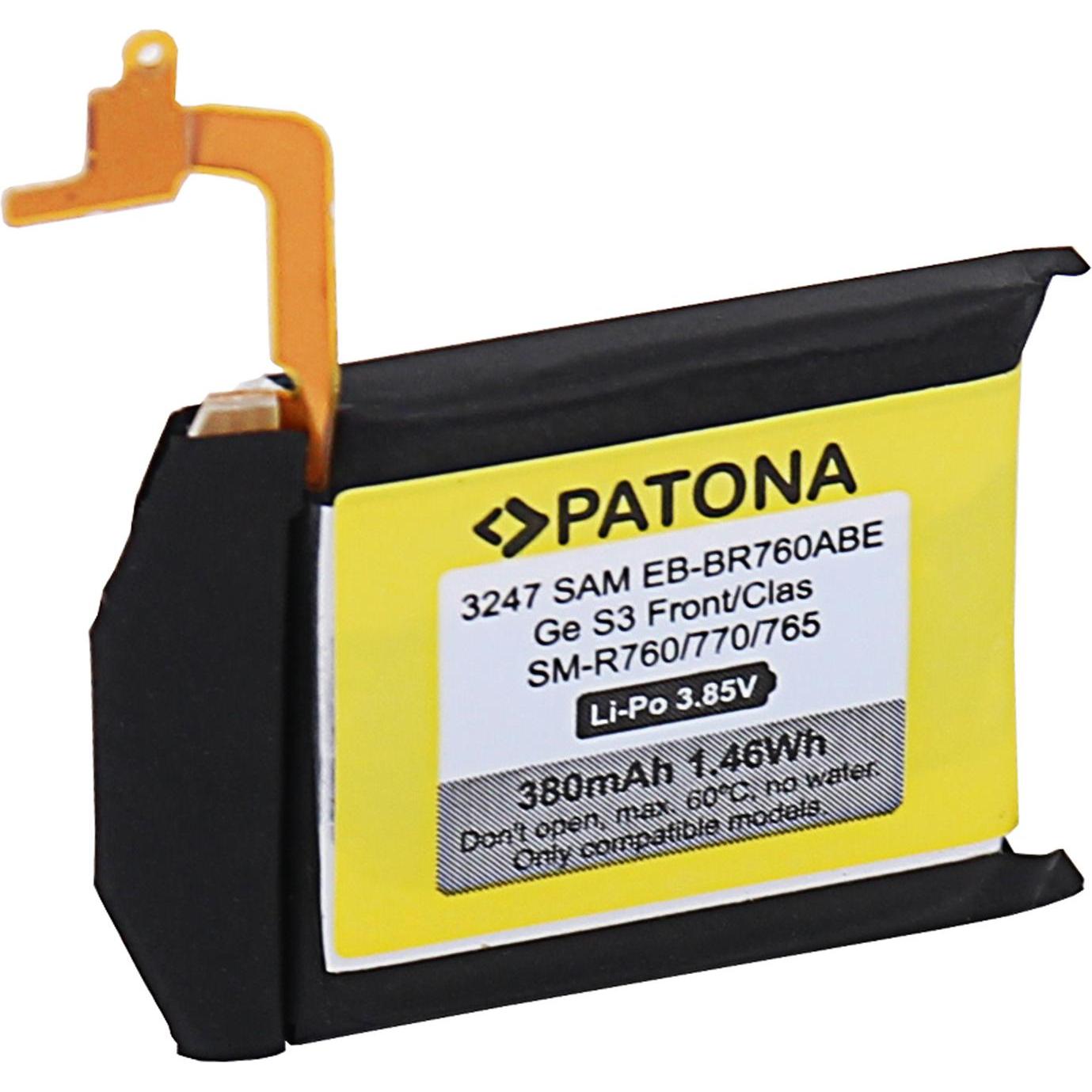 Patona Batteria f. Samsung Gear S4 R800 EB-BR800ABU, Accessori per smartwatch