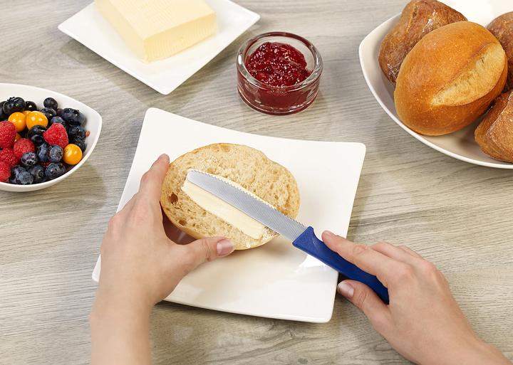 Produktbild Rosenstein & Söhne 12er-Set bunte Frühstücksmesser mit Wellenschliff (11.40 cm)