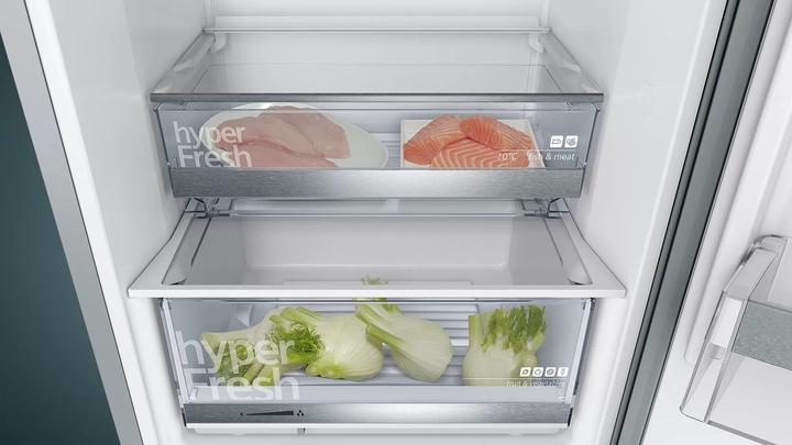 Produktbild Siemens iQ500, free-standing fridge-freezer with freezer at bottom, 186 x 60 cm, Inox-look, MK67KGSLCA (308 l)