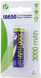 Actual product image Gembird Li-ion battery type 18650 10C 3000 mAh (1 pcs., 18650, 3000 mAh)