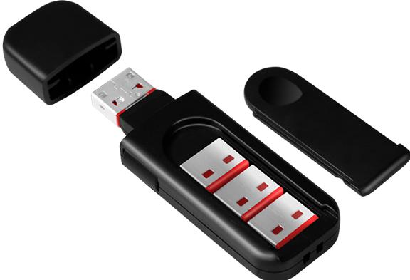 Produktbild LogiLink USB-A-Port Schloss (1x Schlüssel und 4x Schlösser)