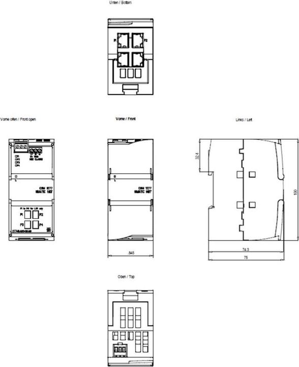 Productafbeelding Siemens PLC-uitbreidingsmodule CSM 1277 6GK7277-1AA10-0AA0 (4 ports)