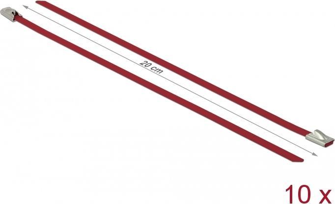 Image du produit Delock Colliers de serrage en acier inoxydable 200x4,6 10 pcs. (Serre-câbles en plastique, 200 mm, 10 pcs)