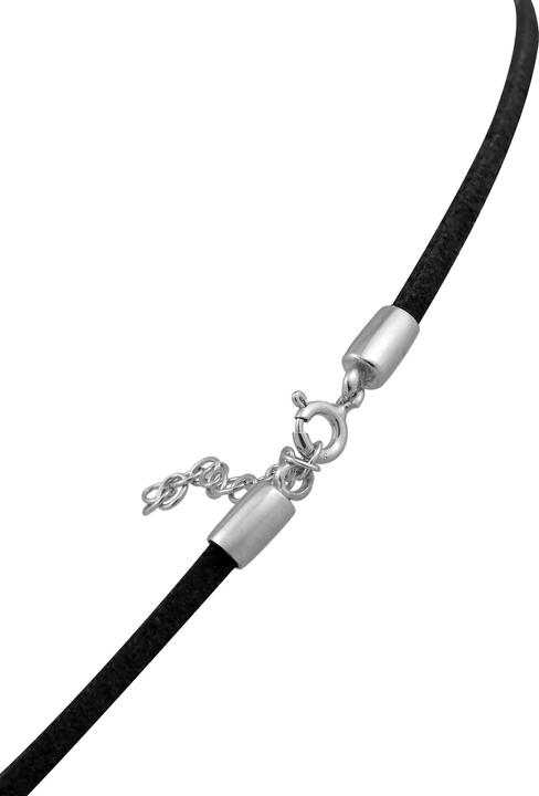 Image du produit Elli Collier Choker coeur ruban de satin 925 argent (Similicuir, Argent sterling 925, Pas de pierre, 36 cm)