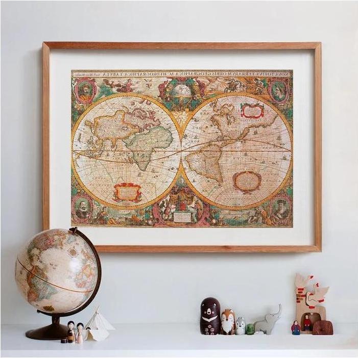 Actual product image Clementoni Puzzle Old Map g (1000 pieces)