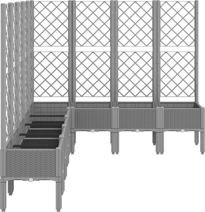 Image du produit vidaXL Bac à plantes avec treillis PP