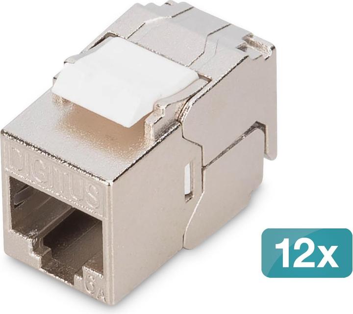 Digitus Module Keystone compact CAT 6A, blindé, raccordement de montage sans outil, 12 pièces (Module Keystone)