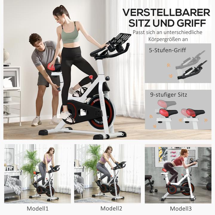 Actual product image Homcom Ergometer Stahl, ABS Weiss+Schwarz