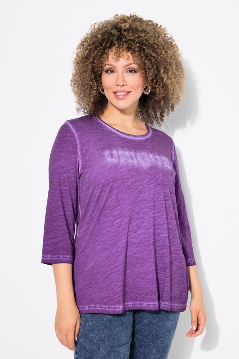 Produktbild Ulla Popken Shirt, Statementstickerei, Classic, Rundhals, 3/4-Arm (46, 48)