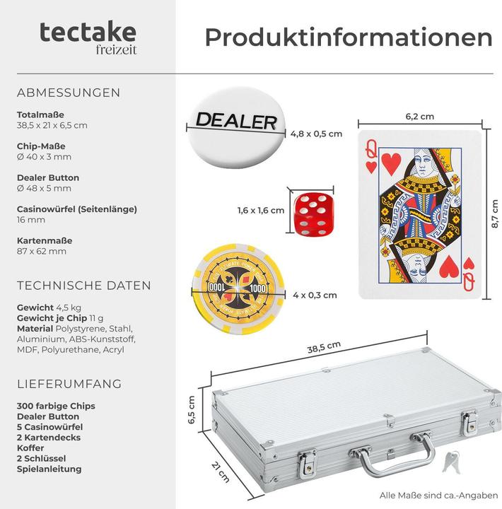 Actual product image tectake Poker set