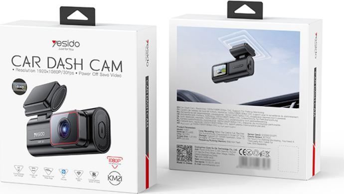Actual product image Yesido - Dash Camera (KM21) - Full HD 1080p, 145° Angle Range, 1.47" IPS Built-in Screen - Black (Built-in display, Full HD)