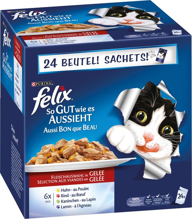 Immagine prodotto Felix Per quanto sia buona come sembra 24x100g carni assortite (Adulto, 24 pz., 100 g)