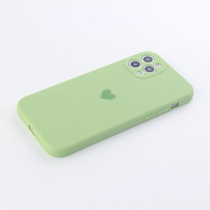 Image du produit PhoneLook Coque Silicone Mat Coeur vert clair (Apple iPhone 12 Pro Max)