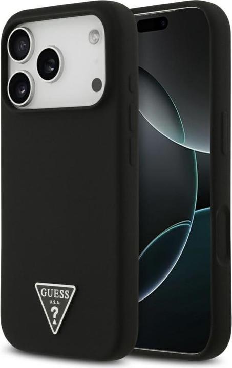 Produktbild Guess - Silicone Triangle Logo MagSafe (GUHMP17XSCTRLMK) - iPhone 17 Pro Max - Black (Apple iPhone 17 Pro Max)