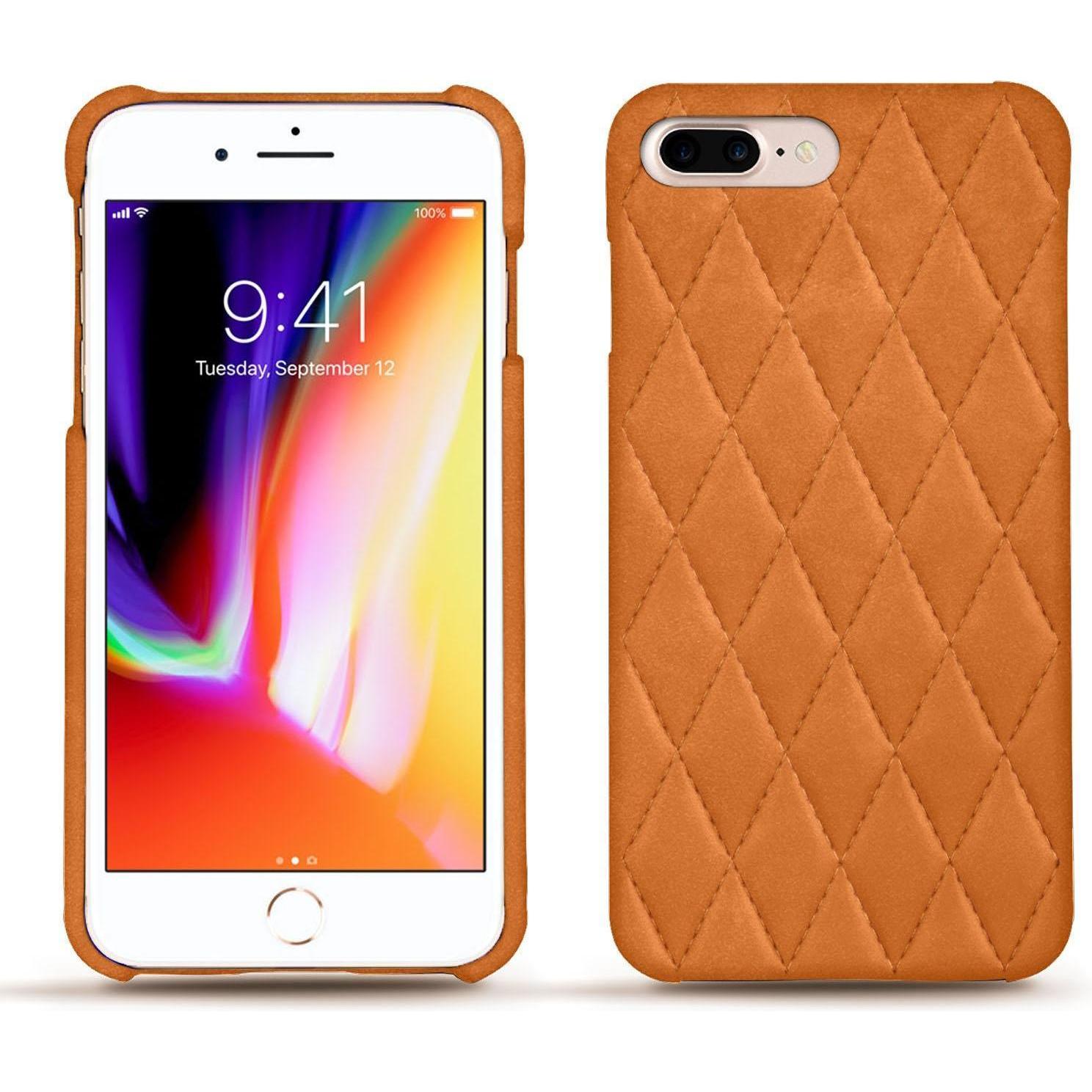 Noreve Lederschutzhülle (Apple iPhone 8 Plus), Smartphone Hülle, Orange