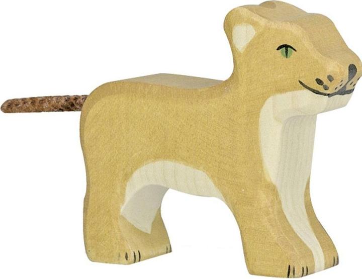 Holztiger Löwe, klein, stehend