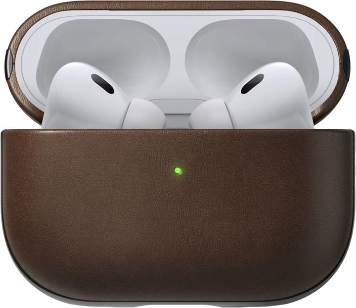 Actual product image Nomad Modern Leather Case Airpods Pro 2 Brown (Headphone sleeve)