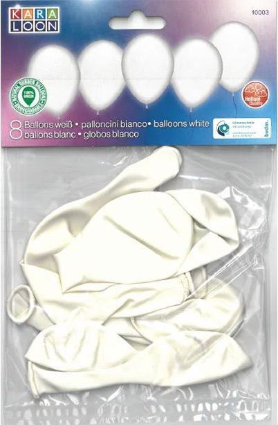 Produktbild Karaloon 8 Ballons weiss (8x)