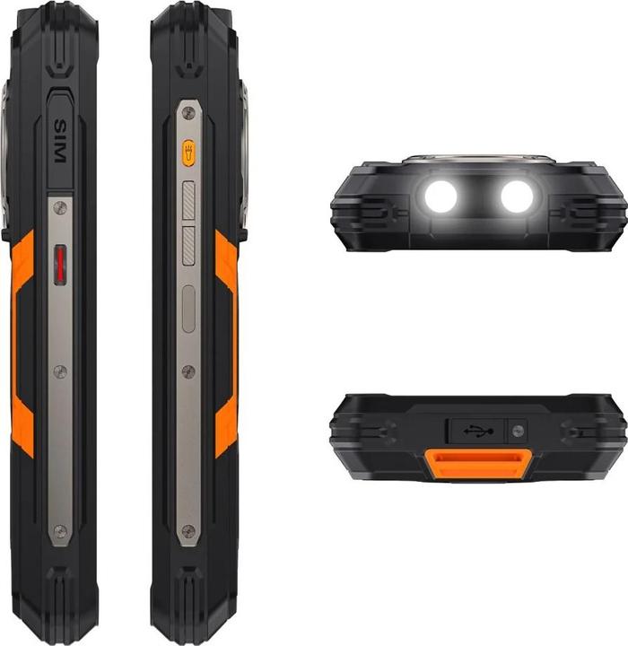 Image du produit Cubot Smartphone CUBPOW5BLK (128 Go, Noir, Orange, 6.88", Double SIM, 4G)