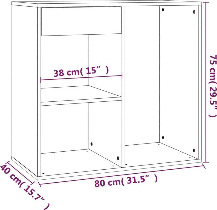 Actual product image vidaXL Kosmetikschrank (80 x 40 x 75 cm)