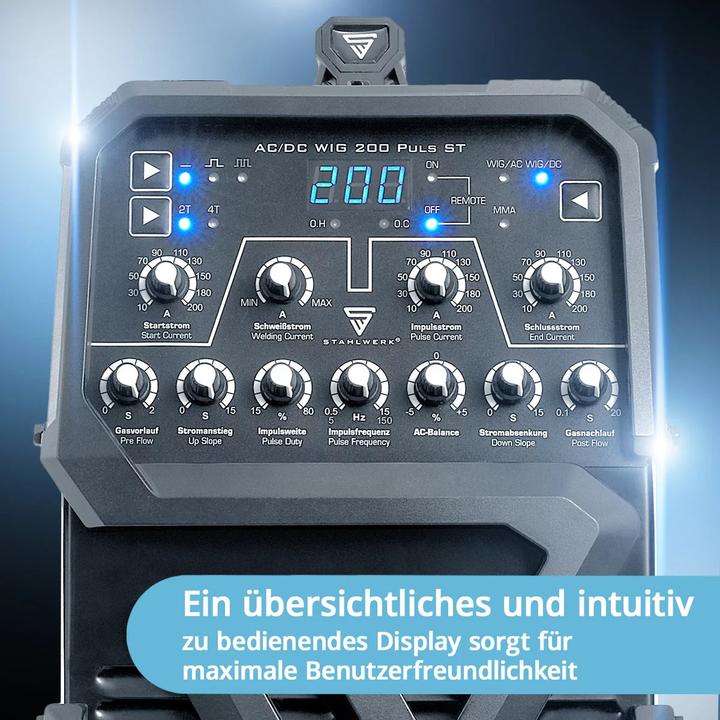 Immagine prodotto Stahlwerk Saldatrice AC/DC TIG 200 Pulse ST IGBT completamente attrezzata