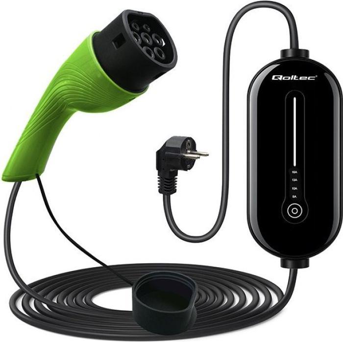Qoltec Mobile Ladegerät für Elektroauto Typ2 3.5 (Type 2, 3.50 kW, 16 A)