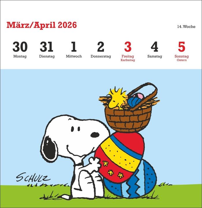 Produktbild Peanuts Premium-Postkartenkalender 2026 (16.5 x 17.7 cm)