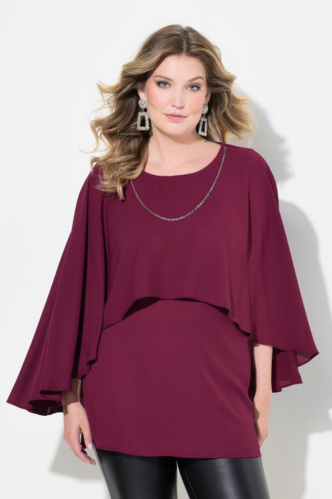 Actual product image Miamoda Blouse with draped shoulders and removable chain (42)