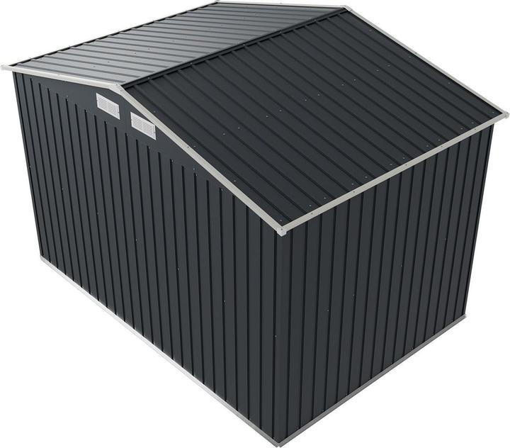 Actual product image Juskys Metal tool shed with pitched roof