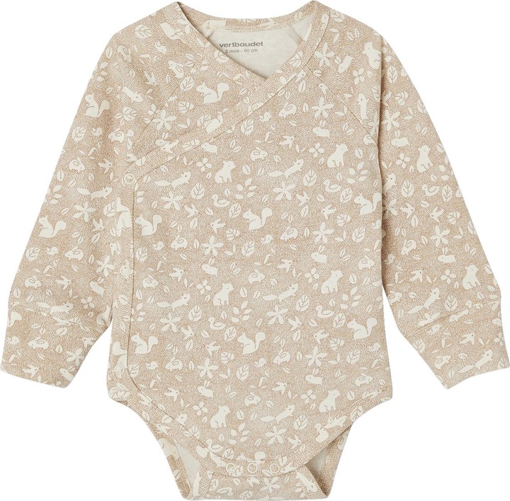 Actual product image Vertbaudet Bio-Kollektion: 3er-Pack mitwachsende Baby Wickelbodys mit langen Ärmeln (68)