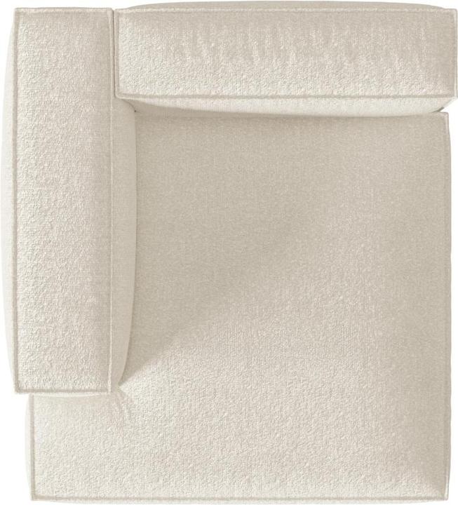 Image du produit Micadoni Bouclé Chaise Longue Gauche, "Nuria", 1 Place, Ivoire, 147x127x72 Fabriqué en Europe (Méridienne)