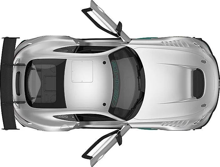 Produktbild Grau Mercedes-AMG GT2 1:14 silber 2,4GHz Tür manuell