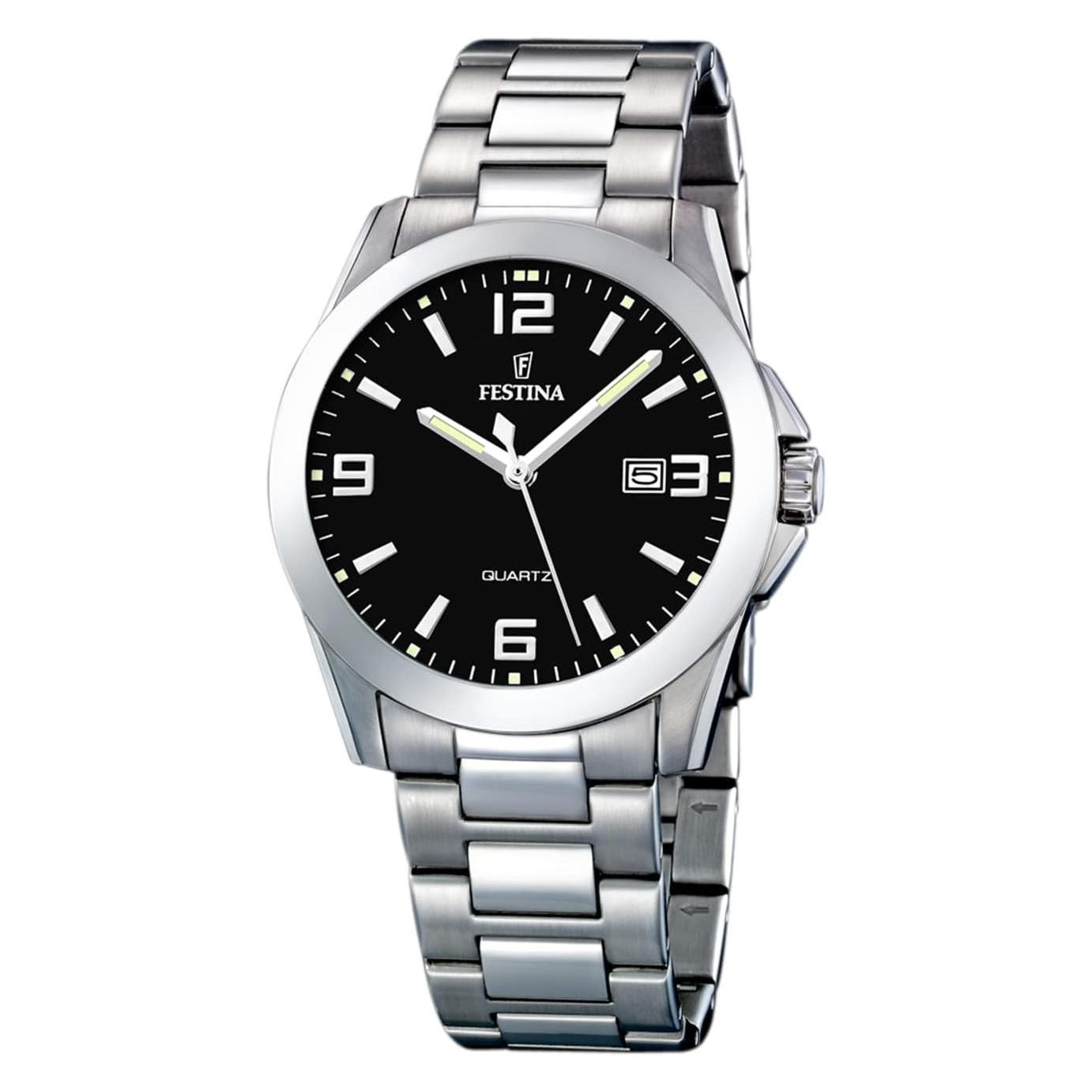 Festina, Armbanduhr, Klassik, Silber, (Analoguhr, 45 mm)