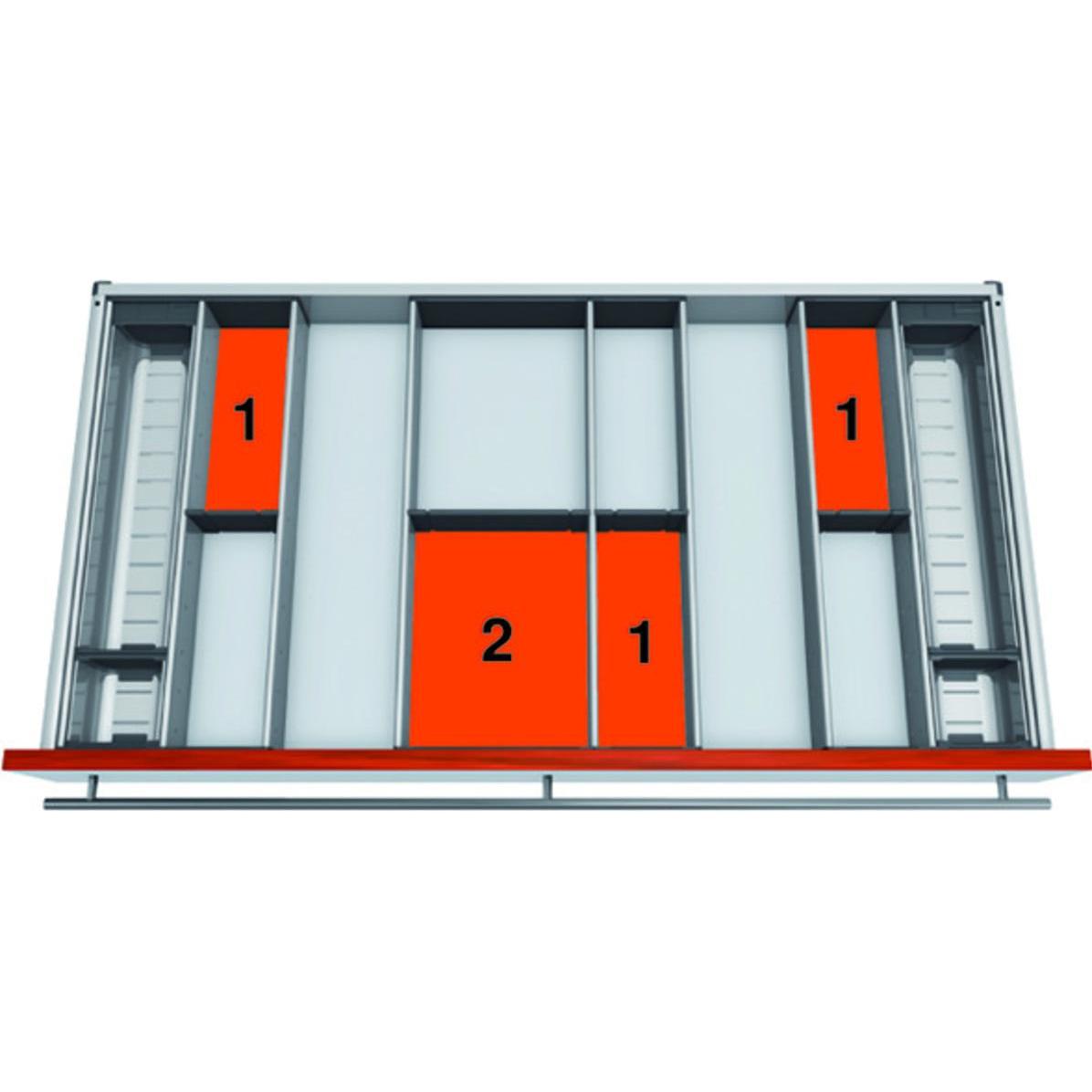 Blum Fach-Set ORGA-LINE für TANDEMBOX antaro, Besteckkasten, Grau