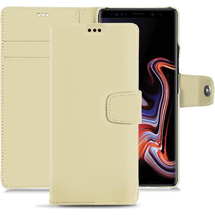 Noreve Lederschutzhülle Wallet (Samsung Galaxy Note 9), Smartphone Hülle, Beige