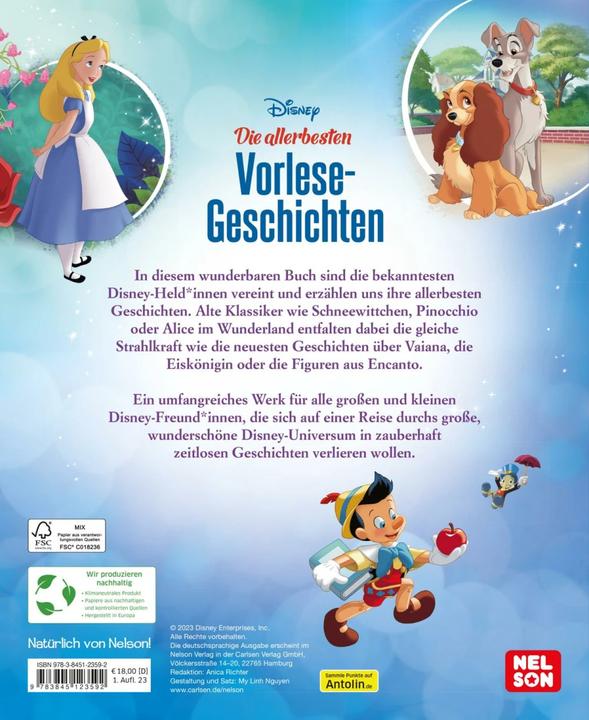 Produktbild Disney: Die allerbesten Vorlesegeschichten (Deutsch, 2023)
